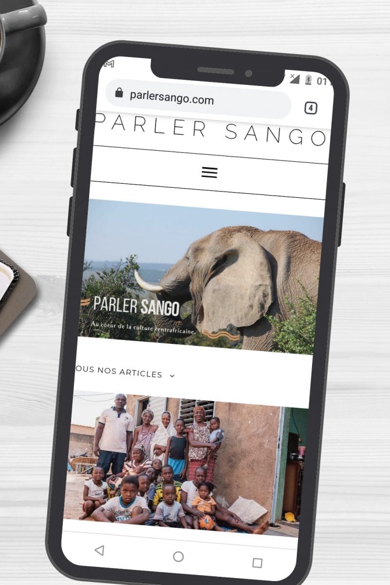 Blog parler Sango en version mobile